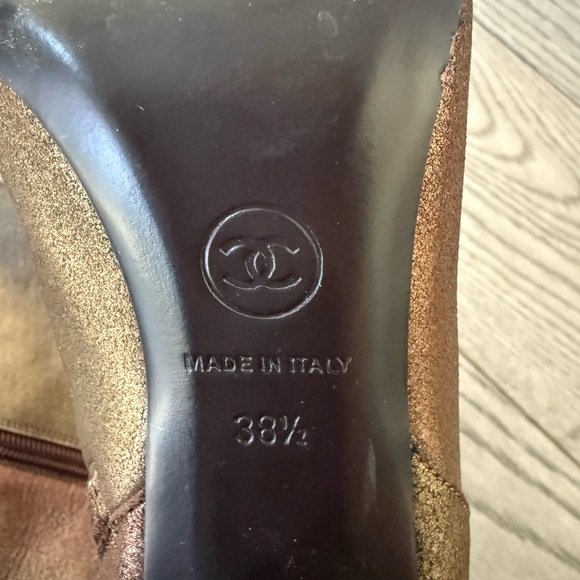 Chanel Iridescent Gold/Bronze Boots - Picture 3 of 5